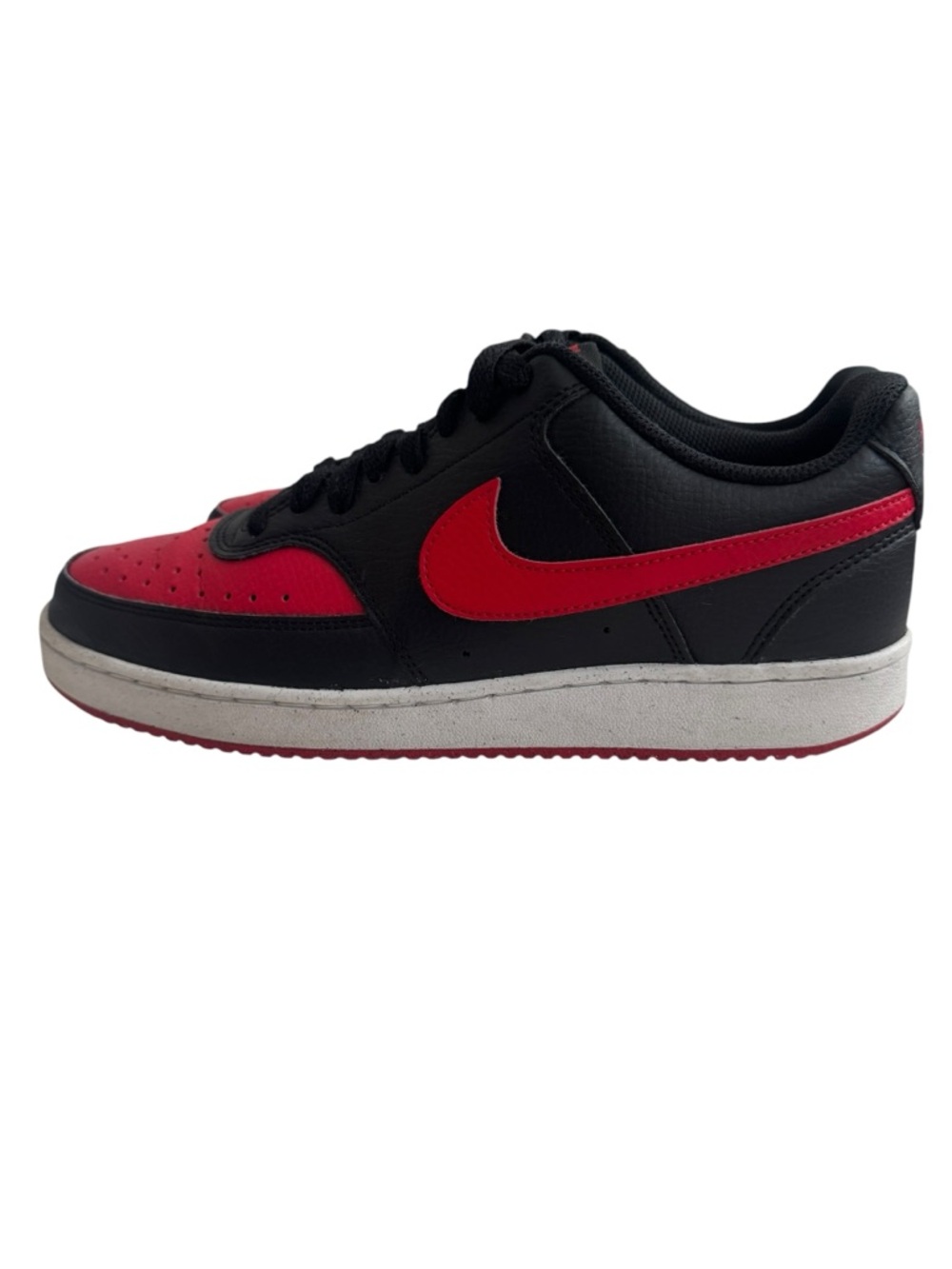 Nike Men’s Court Vision Lo NN Sneakers Red and Black Low-Top Sz: 8.5